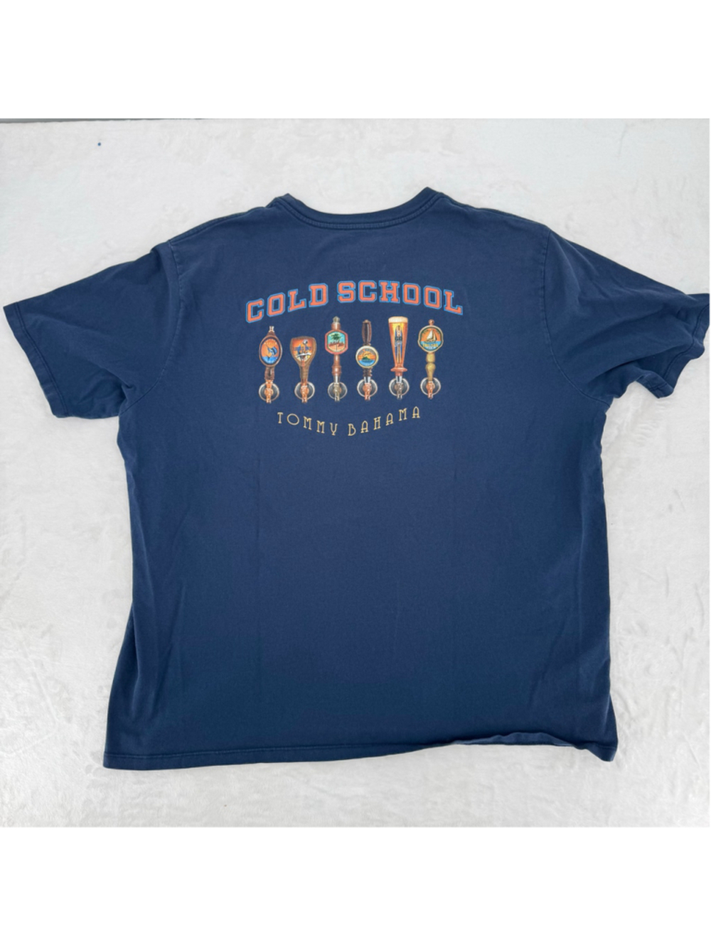 Tommy Bahama Beer Taps Tee Cold School Relax Line Worn Beach Look Size XXL